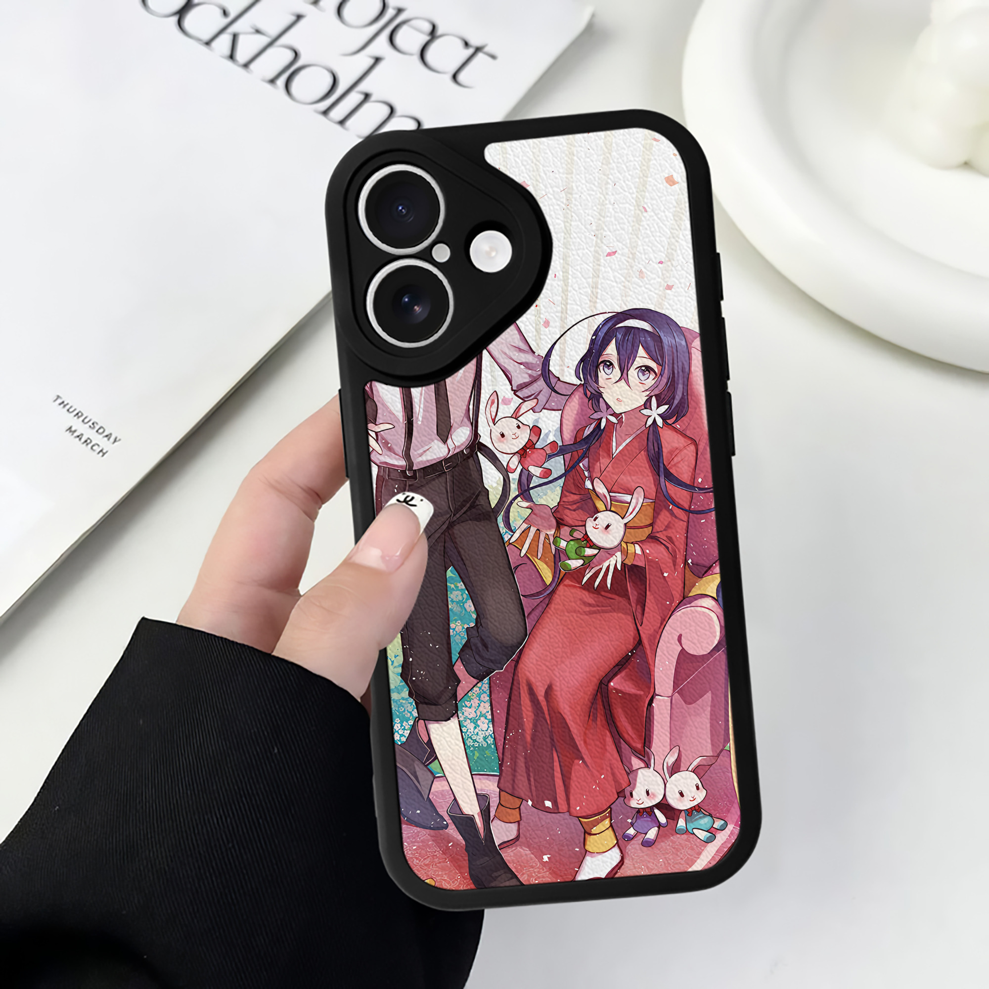 （画像用） 文豪ストレイドッグス Bungo Stray Dogs 【iPhone 16シリーズ対応】シリコンスマホケース（レザー調） 材質：シリコン